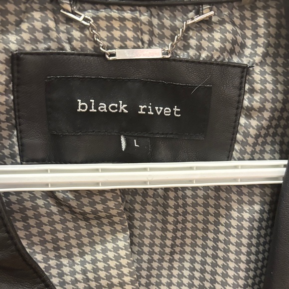 Black Rivet Women's Quilted Black Leather Jacket - Picture 2 of 5